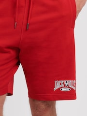 Jack Wills Red Sports Team Loopback Shorts - Image 4 of 4