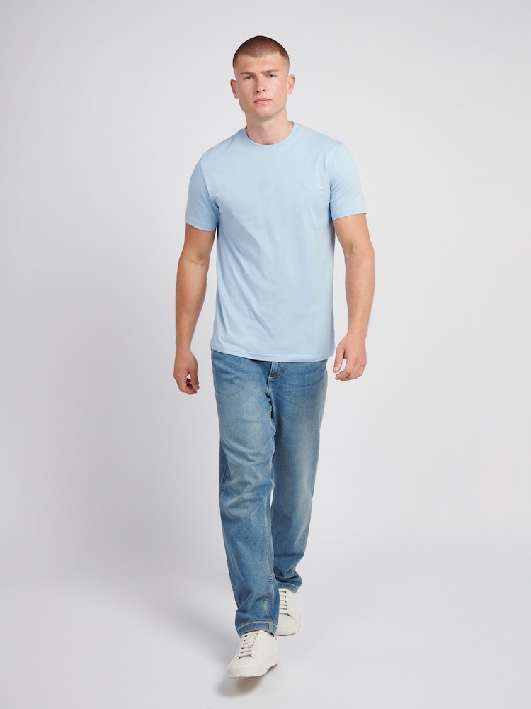 Jack Wills Chambray Blue Sandleford T-Shirt - Image 2 of 3 Jack Wills Chambray Blue Sandleford T-Shirt - Image 2 of 3