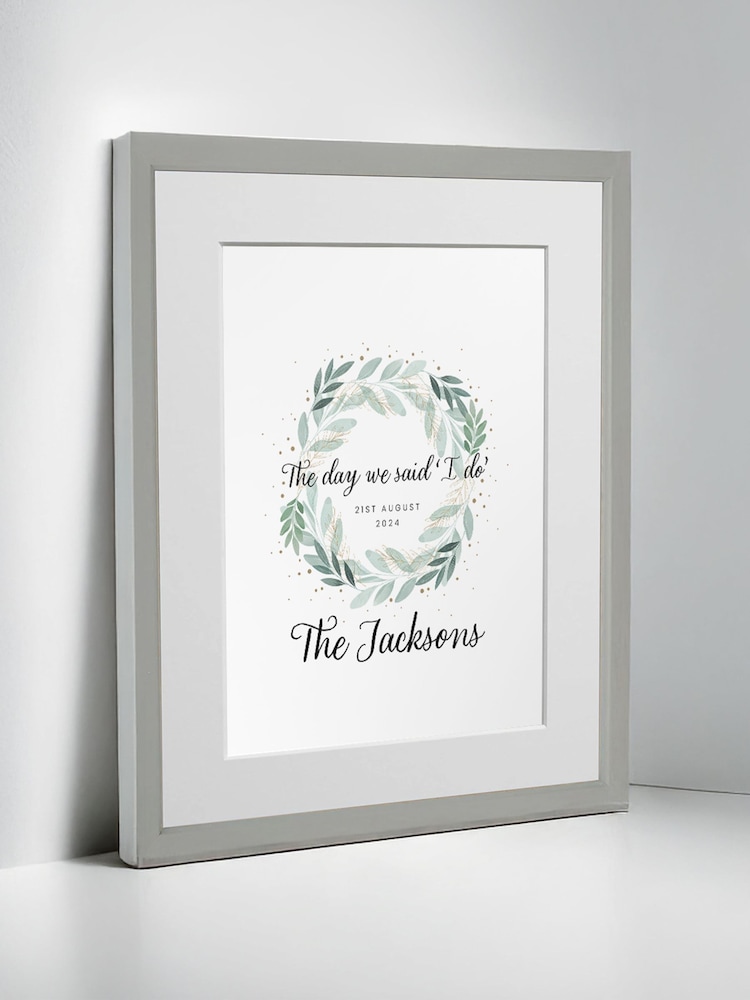 Personalised Anniversary “I Do” Keepsake Framed Print by Jonnys Sister - Image 2 of 3 Personalised Anniversary “I Do” Keepsake Framed Print by Jonnys Sister - Image 2 of 3