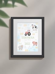 Personalised On The Day You Were Born Farmyard Framed Print by Jonnys Sister - Image 3 of 3