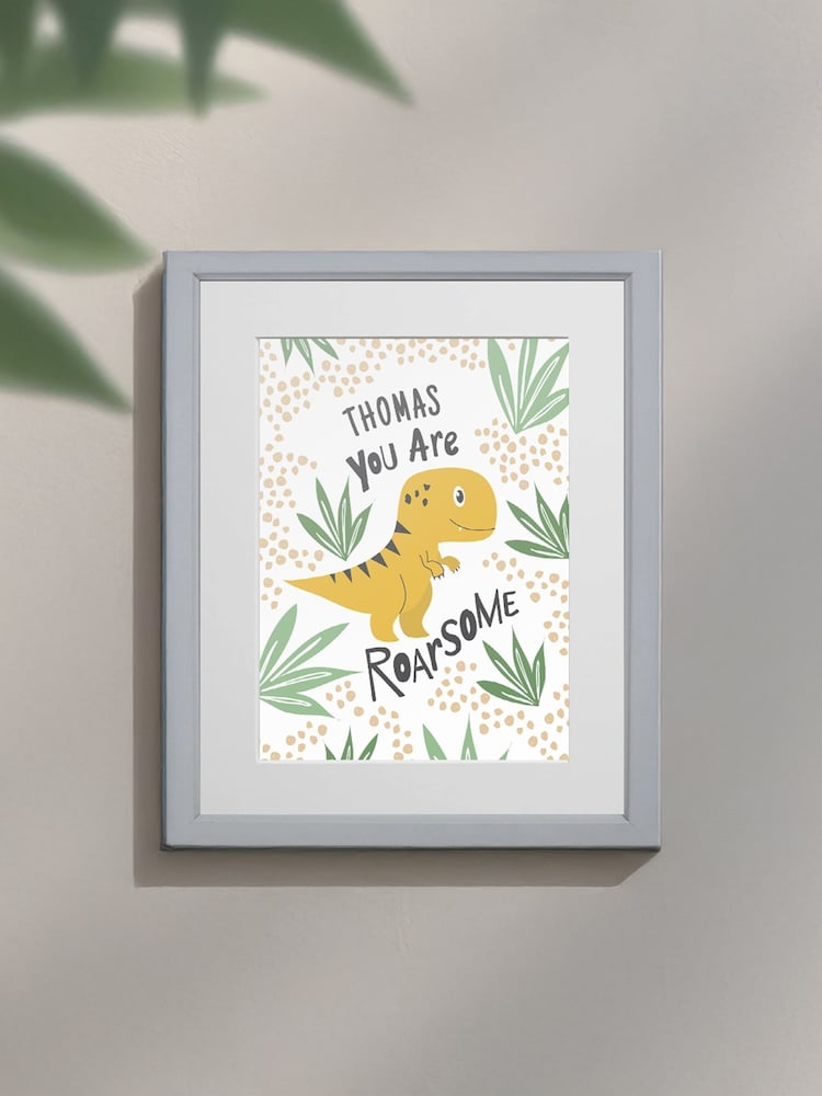 Personalised Dinosaur Children’s Nursery Framed Print by Jonnys Sister - Image 3 of 3 Personalised Dinosaur Children’s Nursery Framed Print by Jonnys Sister - Image 3 of 3