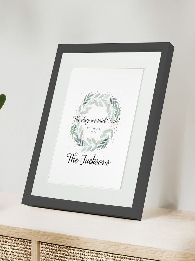 Personalised Anniversary “I Do” Keepsake Framed Print by Jonnys Sister - Image 1 of 3 Personalised Anniversary “I Do” Keepsake Framed Print by Jonnys Sister - Image 1 of 3