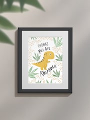 Personalised Dinosaur Childrens Nursery Framed Print by Jonnys Sister - Image 3 of 3