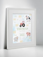 Personalised On The Day You Were Born Farmyard Framed Print by Jonnys Sister - Image 2 of 3