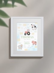 Personalised On The Day You Were Born Farmyard Framed Print by Jonnys Sister - Image 3 of 3