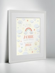 Personalised On The Day You Were Born Rainbow Framed Print by Jonnys Sister - Image 2 of 3