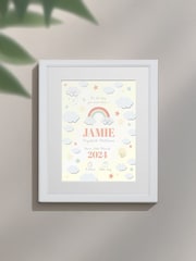 Personalised On The Day You Were Born Rainbow Framed Print by Jonnys Sister - Image 3 of 3