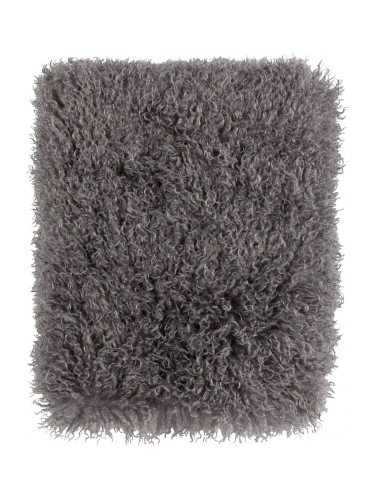 Furn Grey Rowan Faux Fur Throw - Image 2 of 3