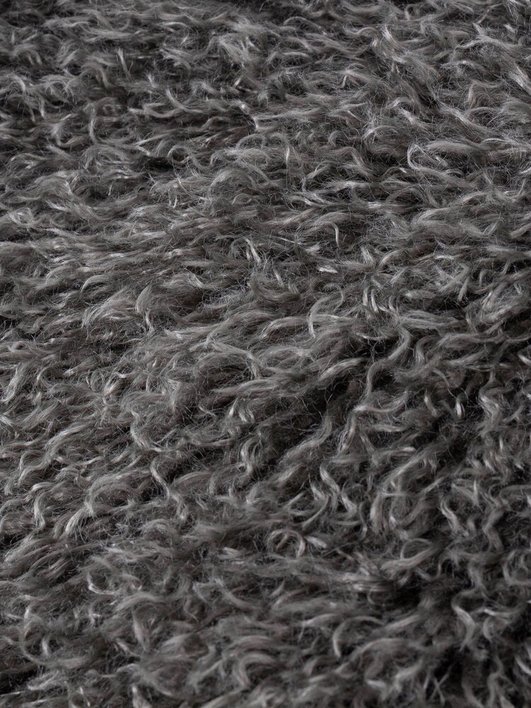 Furn Grey Rowan Faux Fur Throw - Image 3 of 3
