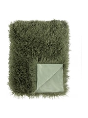 Furn Khaki Rowan Faux Fur Throw - Image 1 of 3