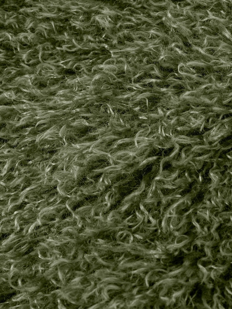 Furn Khaki Rowan Faux Fur Throw - Image 3 of 3