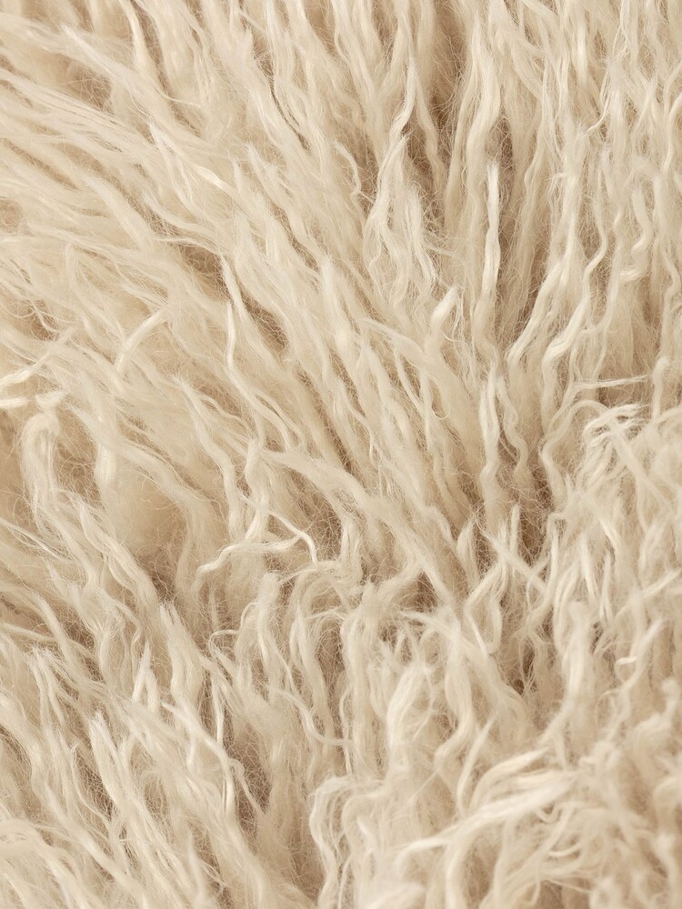 Furn Natural Rowan Faux Fur Throw - Image 3 of 3