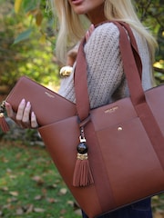 Luella Grey Cream Benita Casual Tote With Pouch - Image 2 of 6
