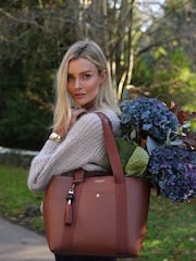 Luella Grey Cream Benita Casual Tote With Pouch - Image 3 of 6