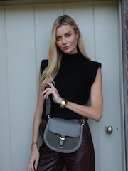 Luella Grey Luella Grey Green Venetia Saddle Cross-Body Bag - Slika 4 iz 8