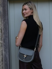 Luella Grey Luella Grey Green Venetia Saddle Cross-Body Bag - Slika 7 iz 8