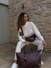 Luella Grey Purple Lana Travel Weekender Bag - Image 7 of 7