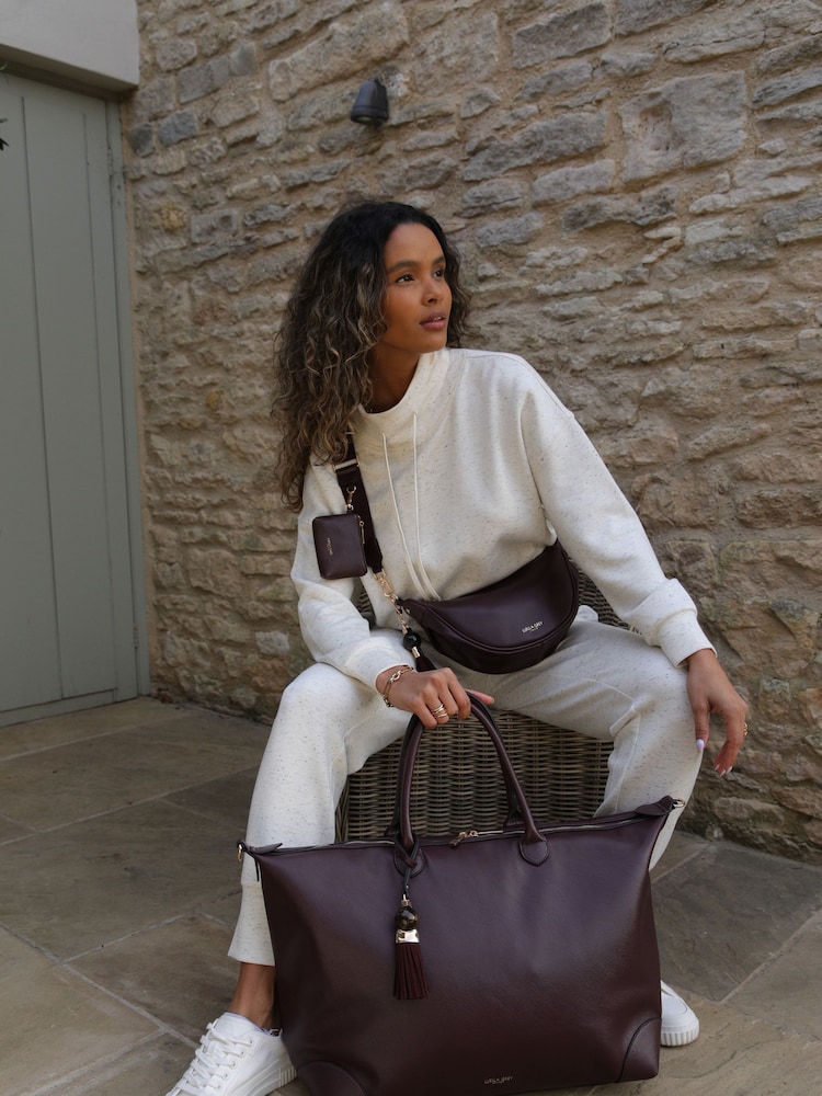 Luella Grey Purple Lana Travel Weekender Bag - Image 7 of 7 Luella Grey Purple Lana Travel Weekender Bag - Image 7 of 7