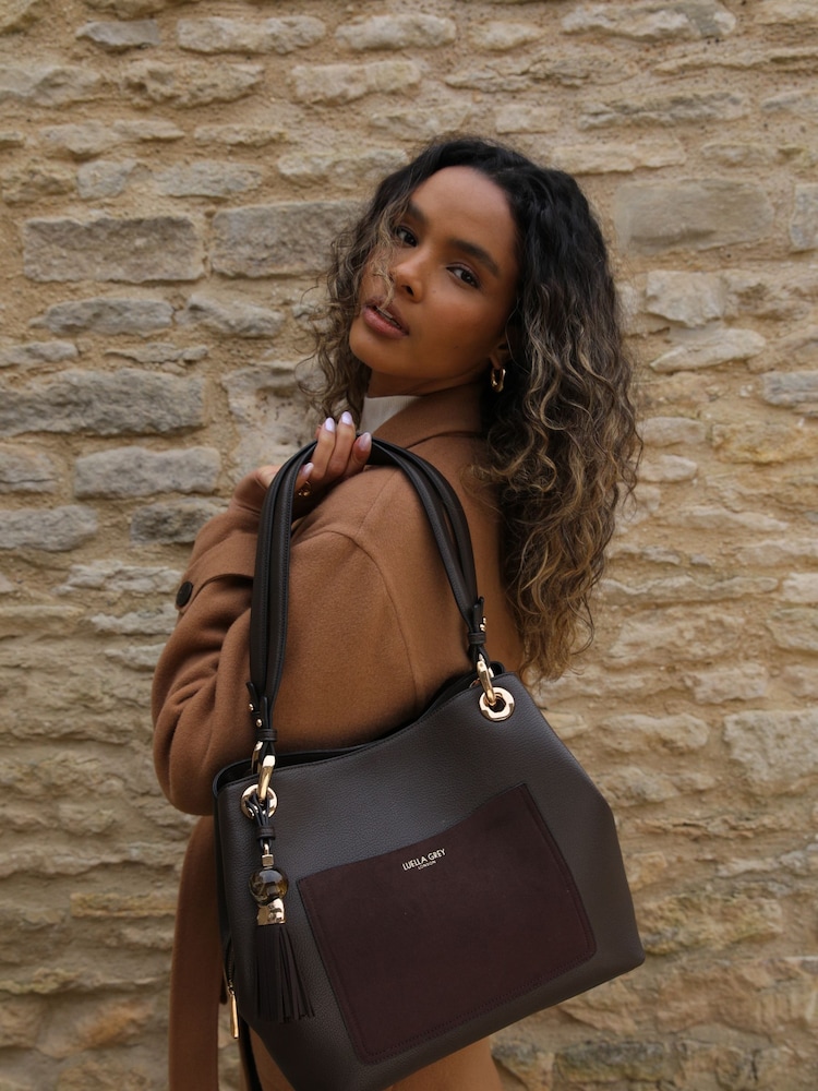 Luella Grey Sienna Hobo Brown Tote - Image 1 of 6 Luella Grey Sienna Hobo Brown Tote - Image 1 of 6