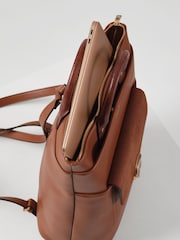 Luella Grey Tan Sally Laptop Backpack - Slika 4 iz 8