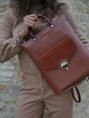 Luella Grey Tan Sally Laptop Backpack - Slika 6 iz 8