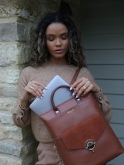 Luella Grey Tan Sally Laptop Backpack - Slika 8 iz 8