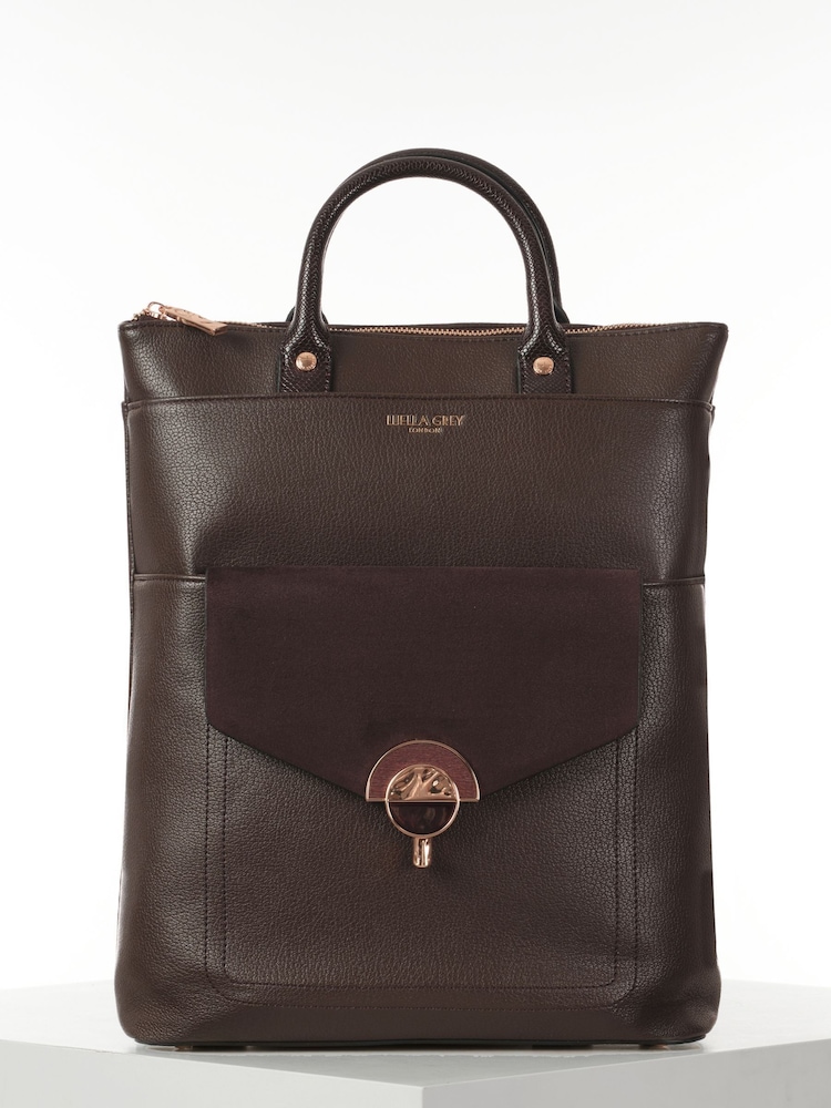 Luella Grey Sally Laptop Brown Backpack - Image 1 of 9 Luella Grey Sally Laptop Brown Backpack - Image 1 of 9