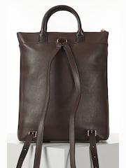 Luella Grey Luella Grey Sally Laptop Brown Backpack - Imagen 3 de 9