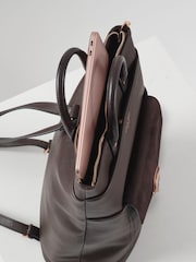 Luella Grey Luella Grey Sally Laptop Brown Backpack - Imagen 5 de 9