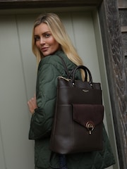 Luella Grey Luella Grey Sally Laptop Brown Backpack - Imagen 7 de 9
