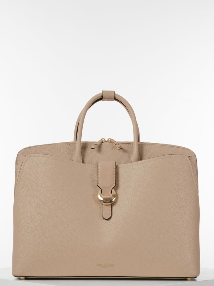 Luella Grey Carlotta Laptop Taupe Tote - Image 1 of 8 Luella Grey Carlotta Laptop Taupe Tote - Image 1 of 8