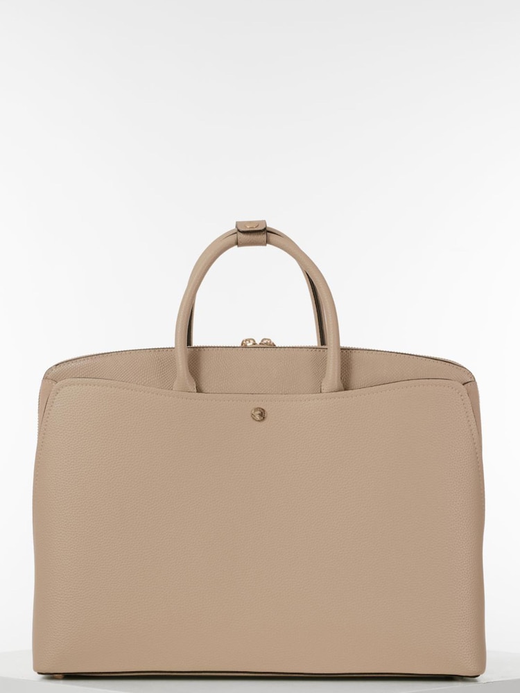 Luella Grey Carlotta Laptop Taupe Tote - Image 2 of 8 Luella Grey Carlotta Laptop Taupe Tote - Image 2 of 8