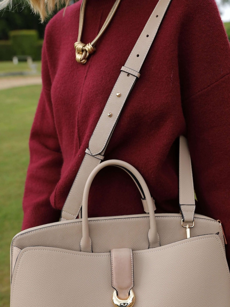 Luella Grey Carlotta Laptop Taupe Tote - Image 8 of 8 Luella Grey Carlotta Laptop Taupe Tote - Image 8 of 8