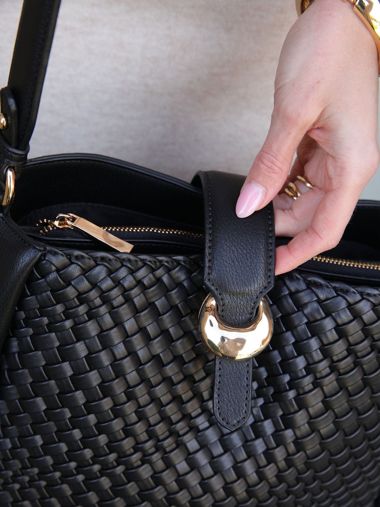 Luella Grey Taupe Flora Weave Hobo Bag - Image 4 of 4