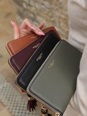 Luella Grey Tan Brown Murtle Large Tassel Purse - Image 3 of 3