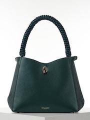 Luella Grey Blue Simone Woven Handle Hobo Bag - Image 1 of 7