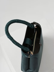 Luella Grey Blue Simone Woven Handle Hobo Bag - Image 3 of 7