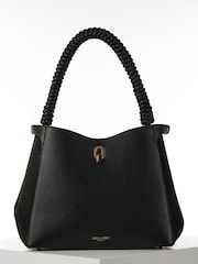 Luella Grey Simone Woven Handle Hobo Black Bag - Image 5 of 7