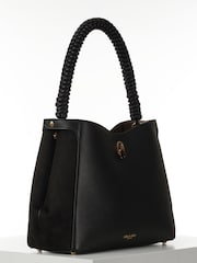 Luella Grey Simone Woven Handle Hobo Black Bag - Image 6 of 7
