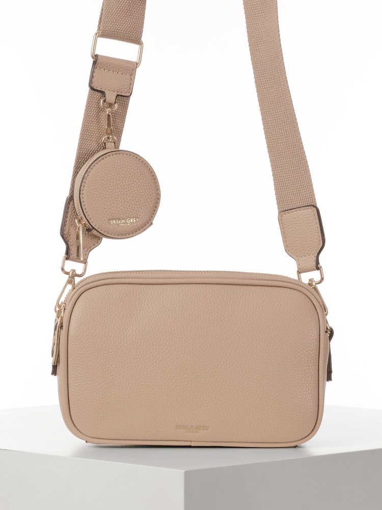 Luella Grey Taupe Siobhan Camera Cross-Body Bag - Image 1 of 6 Luella Grey Taupe Siobhan Camera Cross-Body Bag - Image 1 of 6