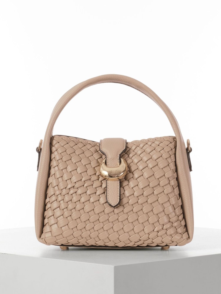 Luella Grey Cream Maggie Weave Cross-Body Bag - Image 1 of 6