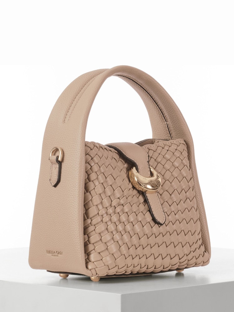Luella Grey Cream Maggie Weave Cross-Body Bag - Image 2 of 6