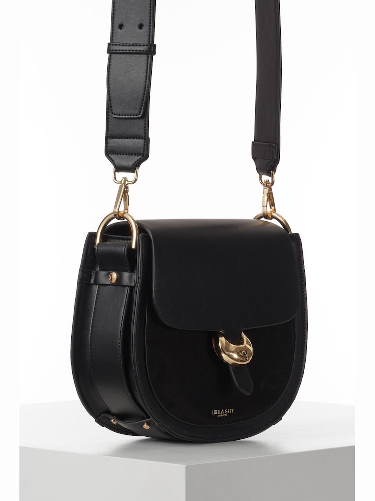 Luella Grey Venetia Saddle Cross-Body Black Bag - Image 2 of 6