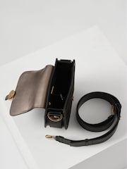 Luella Grey Venetia Saddle Cross-Body Black Bag - Image 3 of 6