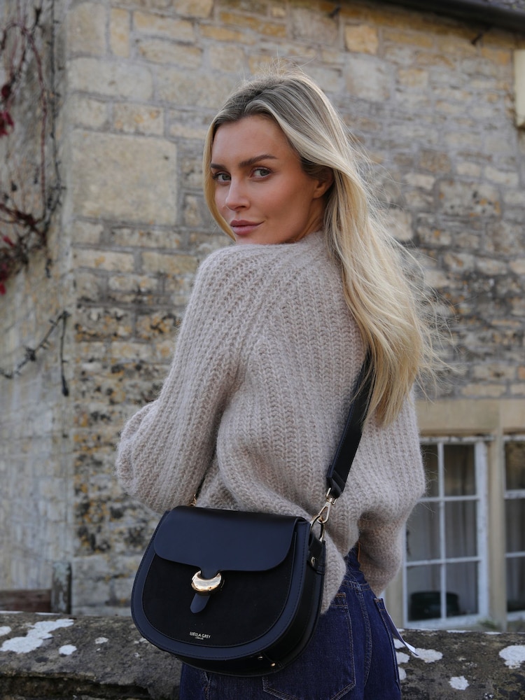 Luella Grey Venetia Saddle Cross-Body Black Bag - Image 6 of 6