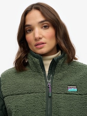 Superdry Green Fleece Hybrid Jacket - Image 5 of 8