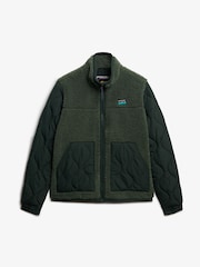 Superdry Green Fleece Hybrid Jacket - Image 7 of 8