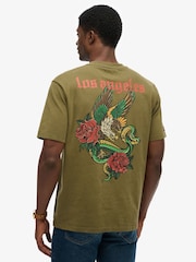 Superdry Green Tattoo Loose T-Shirt - Image 2 of 6