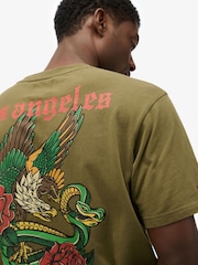 Superdry Green Tattoo Loose T-Shirt - Image 4 of 6