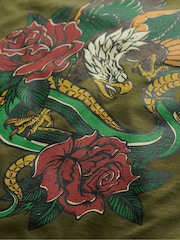 Superdry Green Tattoo Loose T-Shirt - Image 6 of 6